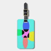 Futuristische bloem bagagelabel (Voorkant verticaal)