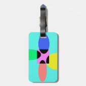 Futuristische bloem bagagelabel (Achterkant verticaal)