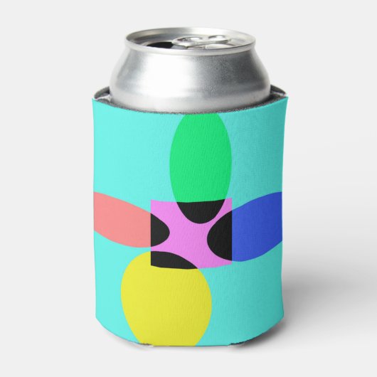 Futuristische bloem blikjeskoeler (Blikje Voorkant)