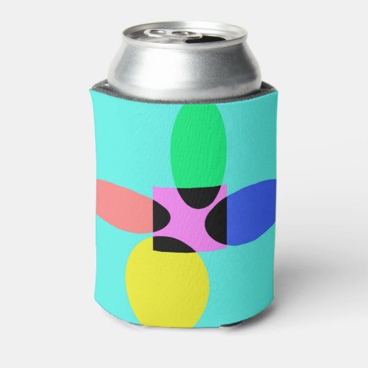 Futuristische bloem blikjeskoeler (Blikje Achterkant)