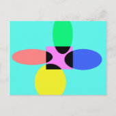 Futuristische bloem briefkaart (Voorkant)