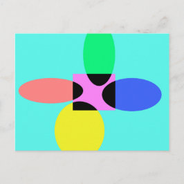 Futuristische bloem briefkaart