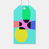 Futuristische bloem cadeaulabel (Voorkant)