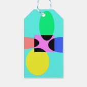 Futuristische bloem cadeaulabel (Achterkant)