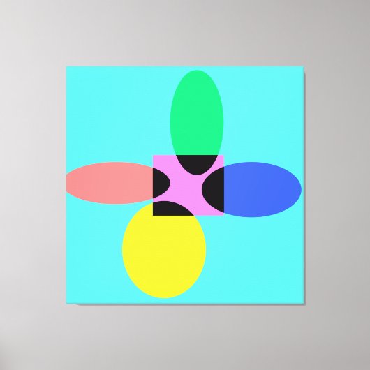 Futuristische bloem canvas afdruk (Voorkant)