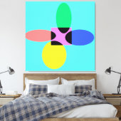 Futuristische bloem canvas afdruk (Insitu (Slaapkamer))