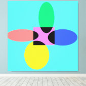 Futuristische bloem canvas afdruk (Insitu (Houten vloer))