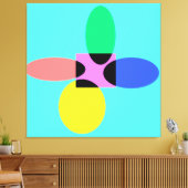 Futuristische bloem canvas afdruk (Insitu (Woonkamer))