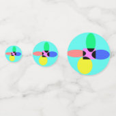 Futuristische bloem confetti (Voorkanten)