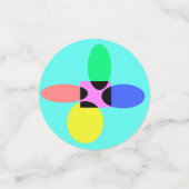 Futuristische bloem confetti (Kleine voorkant)