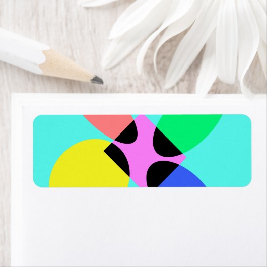 Futuristische bloem etiket (Insitu)