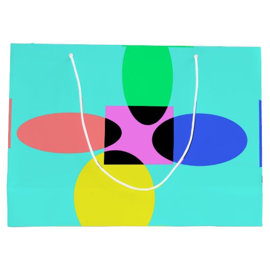 Futuristische bloem groot cadeauzakje (Achterkant)