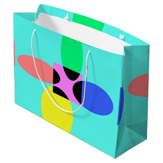 Futuristische bloem groot cadeauzakje (Achterkant Gekanteld)