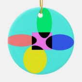 Futuristische bloem keramisch ornament (Voorkant)