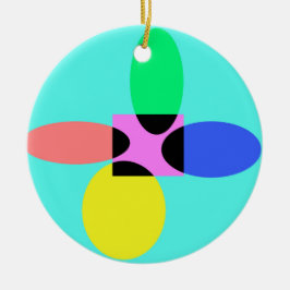 Futuristische bloem keramisch ornament