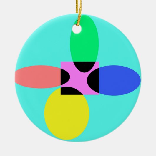 Futuristische bloem keramisch ornament (Voorkant)