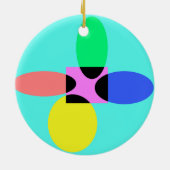 Futuristische bloem keramisch ornament (Achterkant)