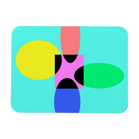 Futuristische bloem magneet (Horizontaal)