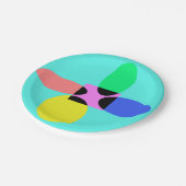 Futuristische bloem papieren bordje (Gekanteld)