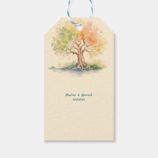 futuristische boom cadeaukaart cadeaulabel