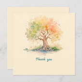 futuristische boom dank je kaart (Voorkant / Achterkant)