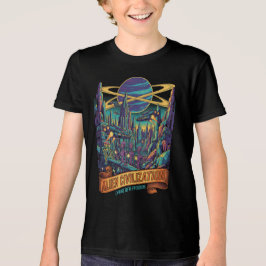 Futuristische Buitenaardse Beschaving Kosmisch Ver Tri-Blend Shirt