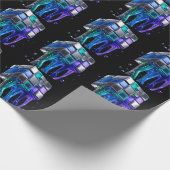 Futuristische Chrome Puzzel Kubus  Cadeaupapier (Hoek)