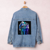 Futuristische Chrome Puzzel Kubus Denim Jacket (Hangar)