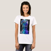 Futuristische Chrome Puzzel Kubus T-shirt (Voorkant volledig)