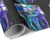 Futuristische Chrome Puzzelkubus Cadeaupapier (Rol Hoek)