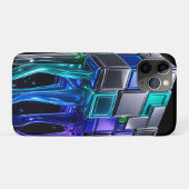 Futuristische Chrome Puzzelkubus Case-Mate iPhone Case (Achterkant (horizontaal))