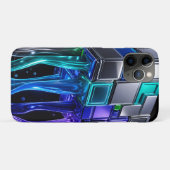 Futuristische Chrome Puzzelkubus  Case-Mate iPhone Case (Achterkant (horizontaal))