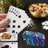 Futuristische Chrome Puzzelkubus Pokerkaarten (Insitu)