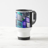 Futuristische Chrome Puzzelkubus Reisbeker (Voorkant rechts)