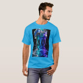 Futuristische Chrome Puzzelkubus  T-shirt (Voorkant volledig)