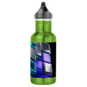 Futuristische Chrome Puzzelkubus  Waterfles (Rechts)