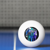 Futuristische Chroom Puzzel Kubus Pingpongbal (Net)