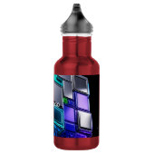 Futuristische Chroom Puzzel Kubus Waterfles (Rechts)