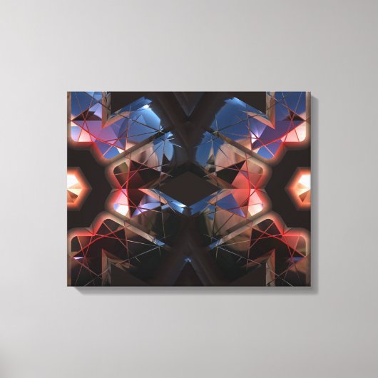 Futuristische Chrystal X7-11 gewikkeld Canvas Afdruk (Voorkant)