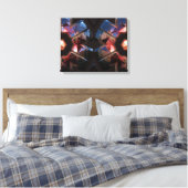 Futuristische Chrystal X7-11 gewikkeld Canvas Afdruk (Insitu (Slaapkamer))