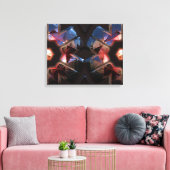 Futuristische Chrystal X7-11 gewikkeld Canvas Afdruk (Insitu (Woonkamer))