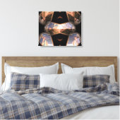 Futuristische Chrystal X7-2 gewikkeld Canvas Afdruk (Insitu (Slaapkamer))
