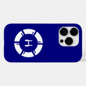Futuristische cirkel met Sci-Fi monogram blauw Case-Mate iPhone Case (Achterkant (horizontaal))