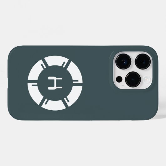 Futuristische cirkel met sci-Fi-monogram grijs Case-Mate iPhone Case (Achterkant (horizontaal))