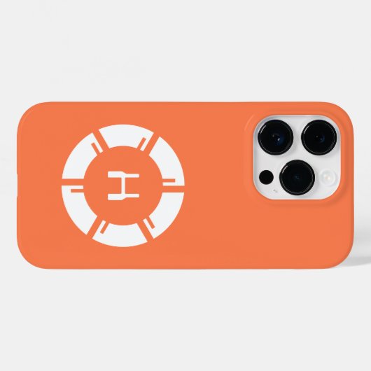 Futuristische cirkel met Sci-Fi-monogram Oranje Case-Mate iPhone Case (Achterkant (horizontaal))