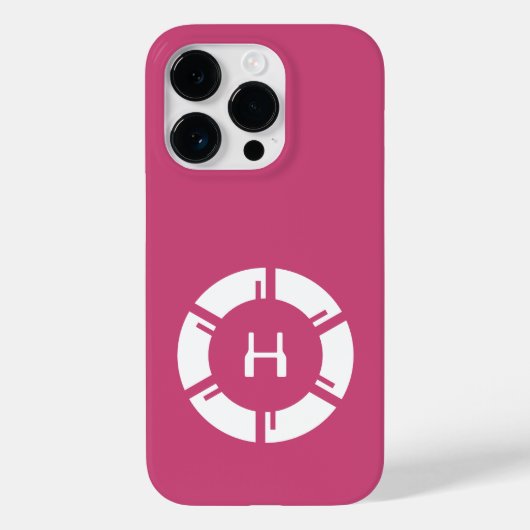 Futuristische cirkel met sci-Fi monogram Roos roze Case-Mate iPhone Case (Achterkant)
