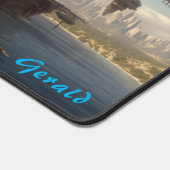 Futuristische Citadel op het Steampunk Zeegezicht Bureaumat (Hoek)