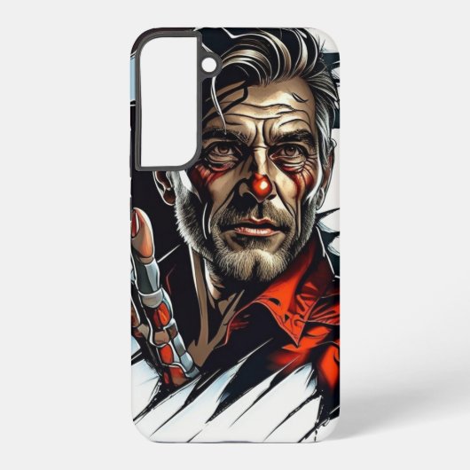 Futuristische Clown Art Phone Case Samsung Galaxy Hoesje (Achterkant)