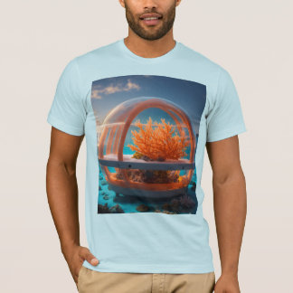 Futuristische Coral Core - Ocean Sci-Fi T-shirt (B