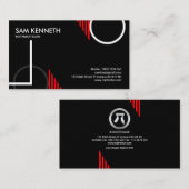 Futuristische Creatieve Wiskunde Vormen wiskundige Visitekaartje (Voorkant / Achterkant)